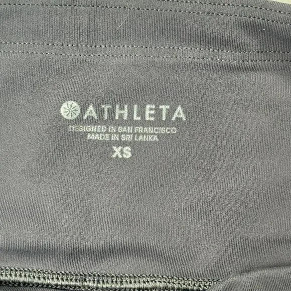 Athleta Relay Capri Pants Gray Size XS High Rise Pockets Workout - Picture 7 of 10